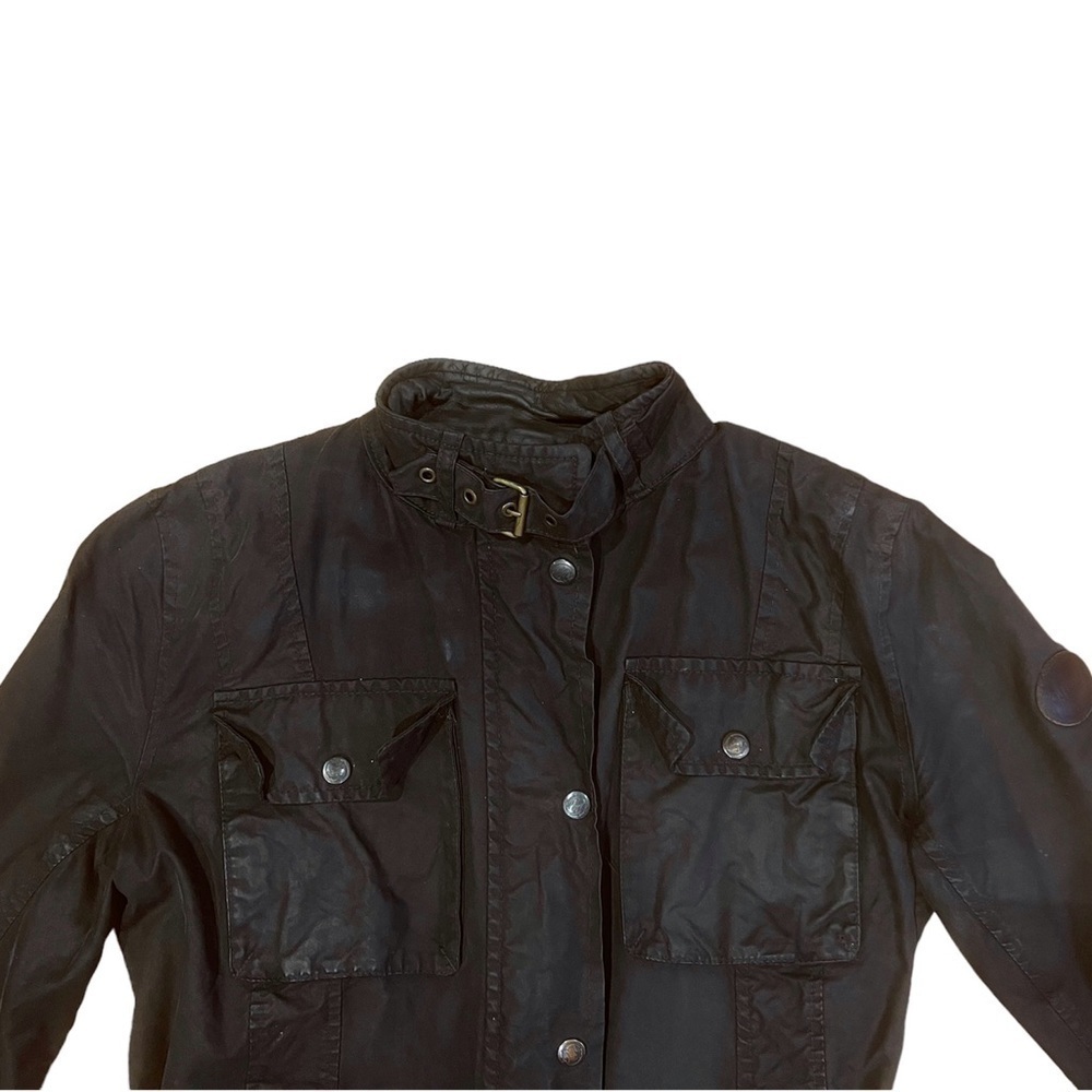 Outback Survival Gear | Oilskin Jacket Belted Black Brass, Women’s Size XS - Picture 5 of 6